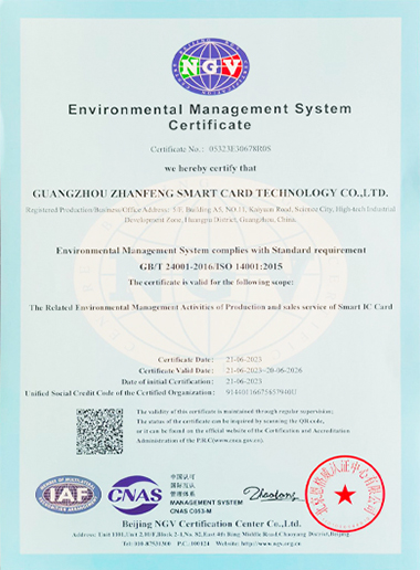 ISO 14001 CERTIFICATE
