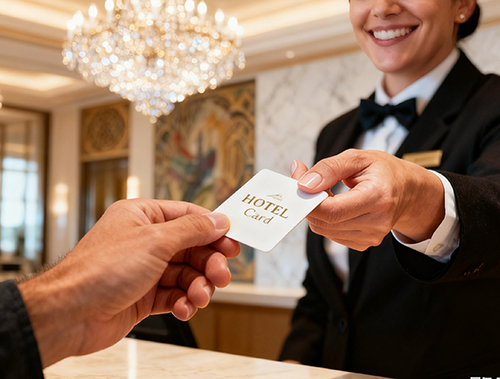 Hotel room card customized pitfall avoidance guide