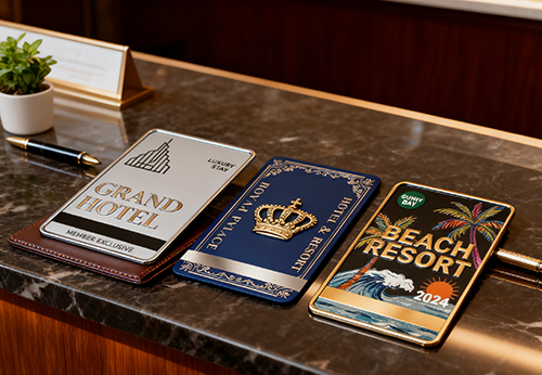 Three types of hotel room cards
